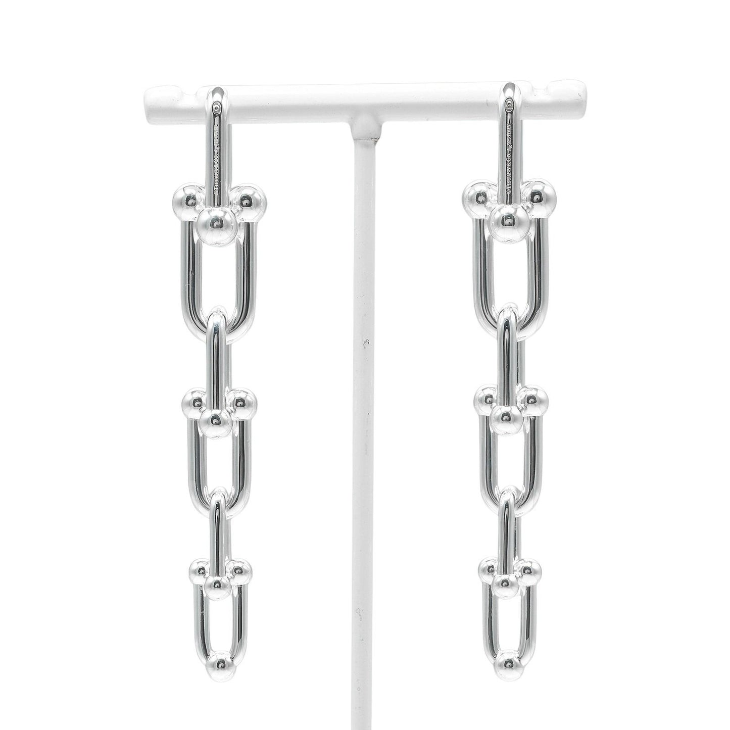 Tiffany & Co Graduated Link 925 Sterling Silver Earrings — view 3