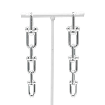 Tiffany & Co Graduated Link 925 Sterling Silver Earrings — view 3