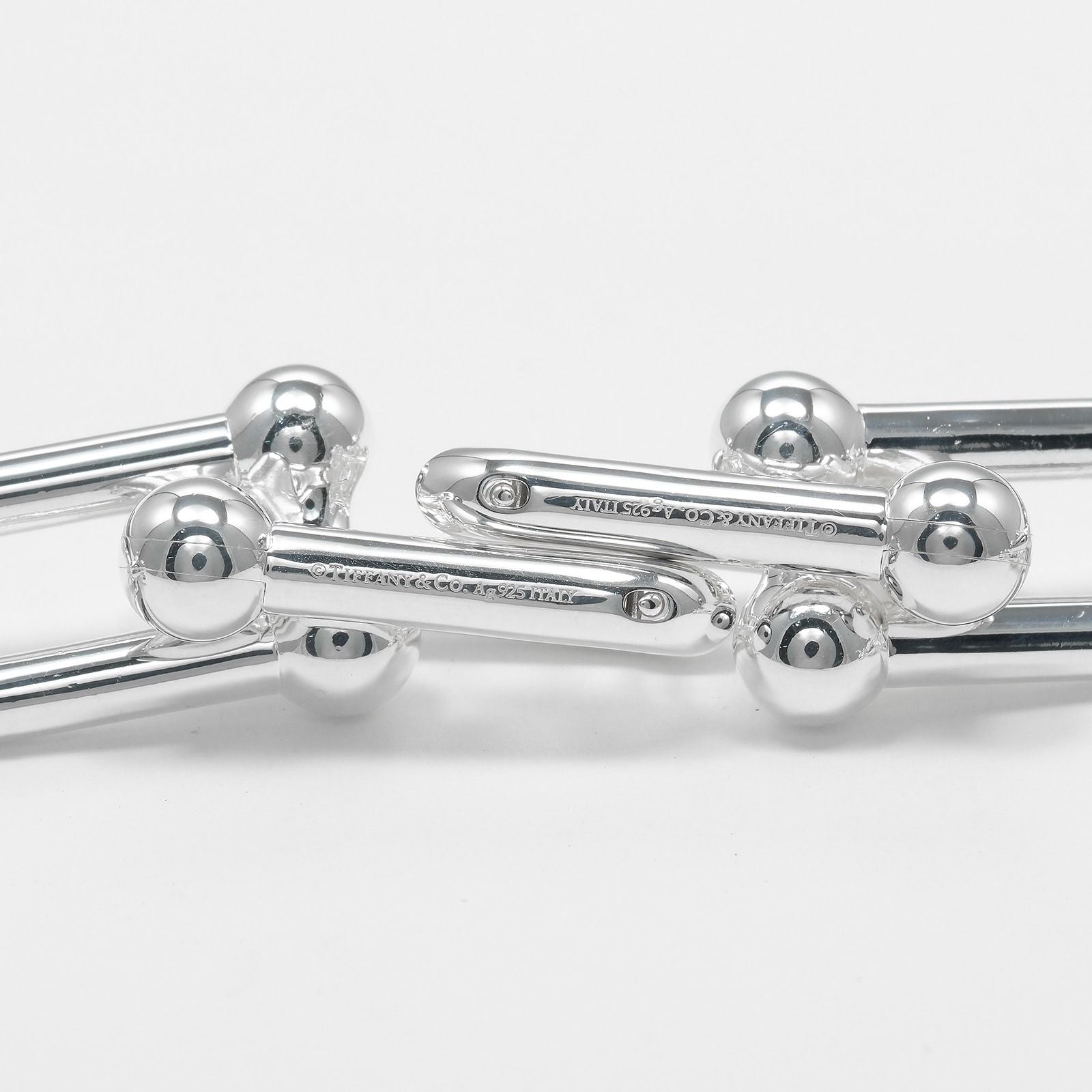 Tiffany & Co Graduated Link 925 Sterling Silver Earrings — view 4