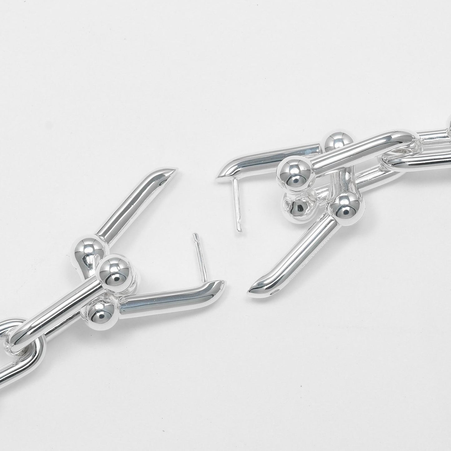 Tiffany & Co Graduated Link 925 Sterling Silver Earrings — view 5