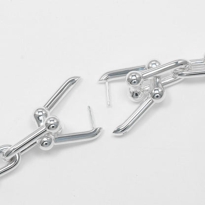 Tiffany & Co Graduated Link 925 Sterling Silver Earrings — view 5
