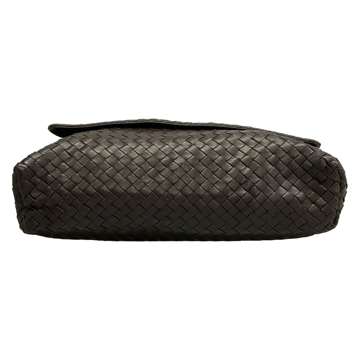 Bottega Veneta Shoulder Bag Intrecciato Dark Brown Leather — view 5