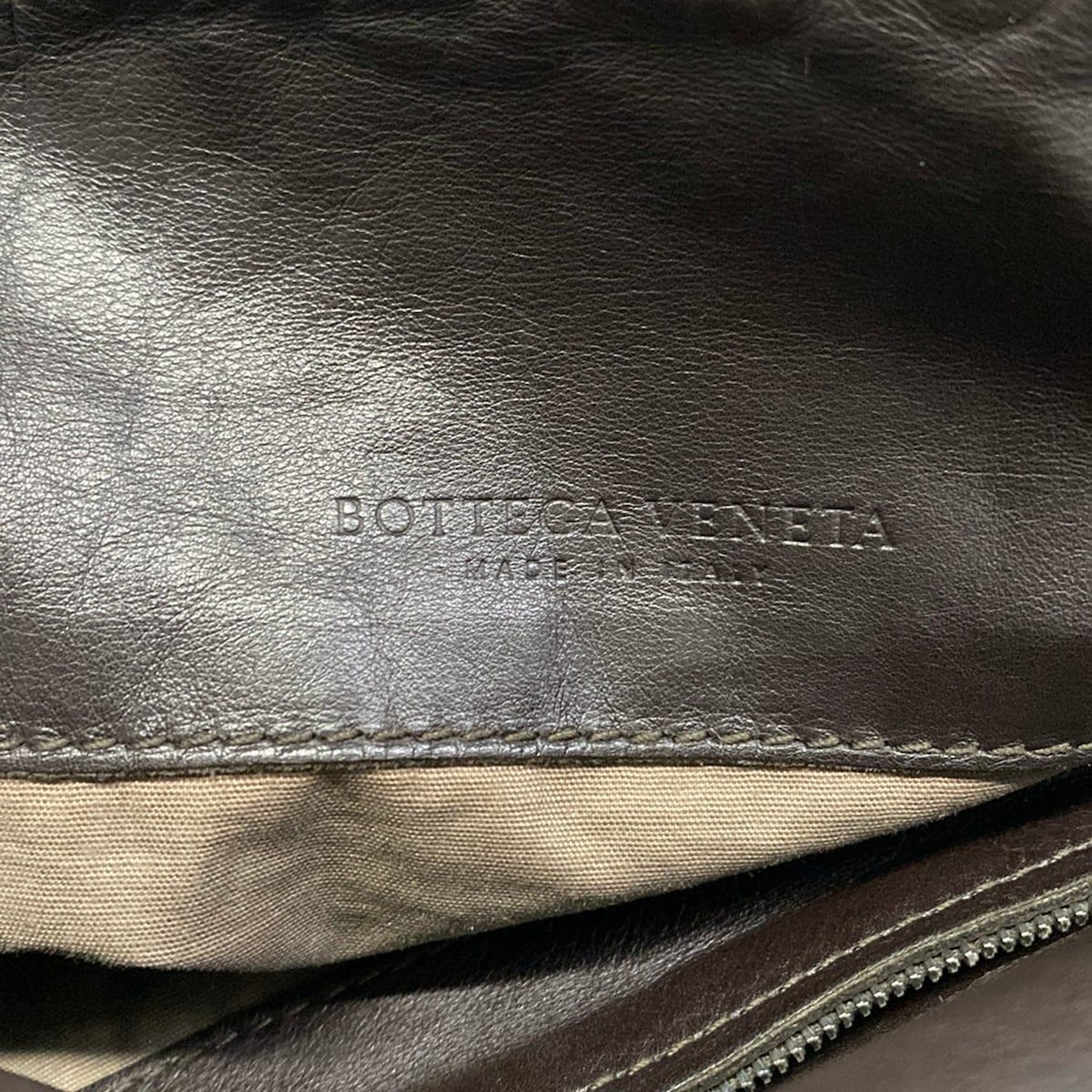 Bottega Veneta Shoulder Bag Intrecciato Dark Brown Leather — view 8