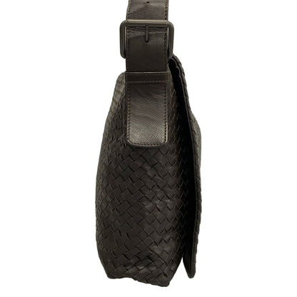 Bottega Veneta Shoulder Bag Intrecciato Dark Brown Leather — view 2