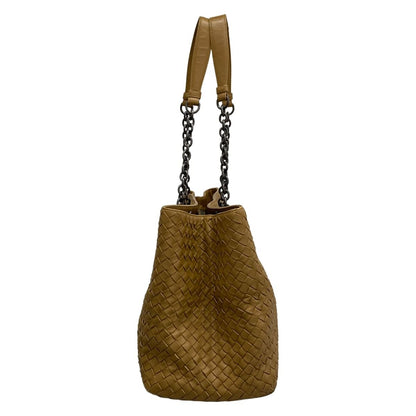 Bottega Veneta Tote Intrecciato Light Brown Chain Shoulder Leather — view 4