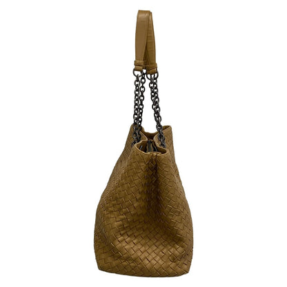 Bottega Veneta Tote Intrecciato Light Brown Chain Shoulder Leather — view 2