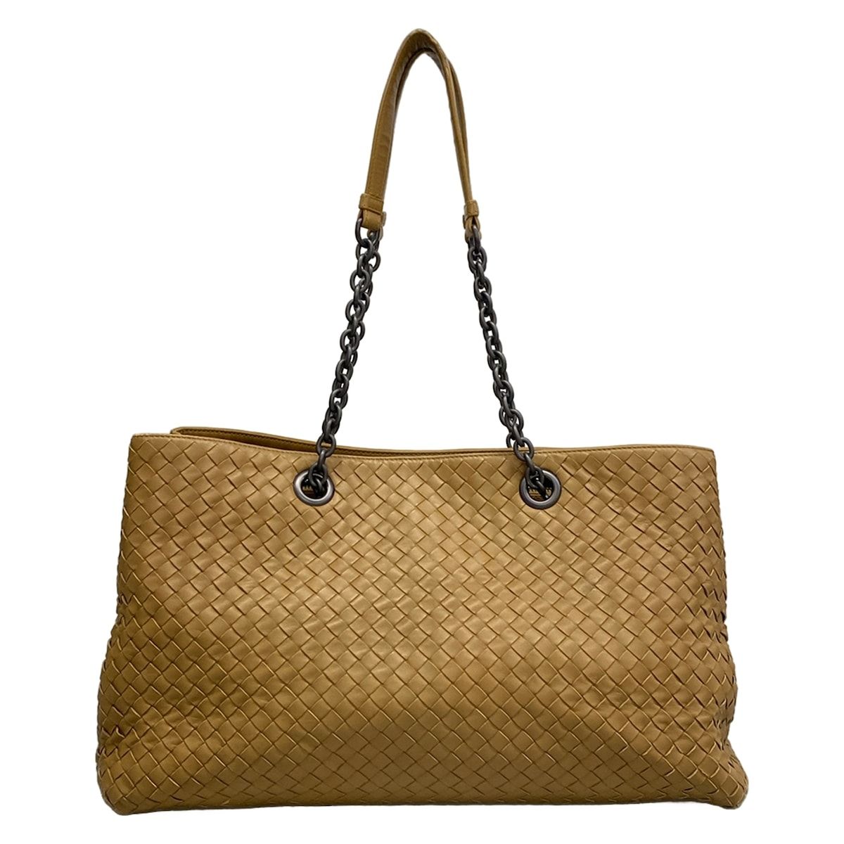 Bottega Veneta Tote Intrecciato Light Brown Chain Shoulder Leather — view 3
