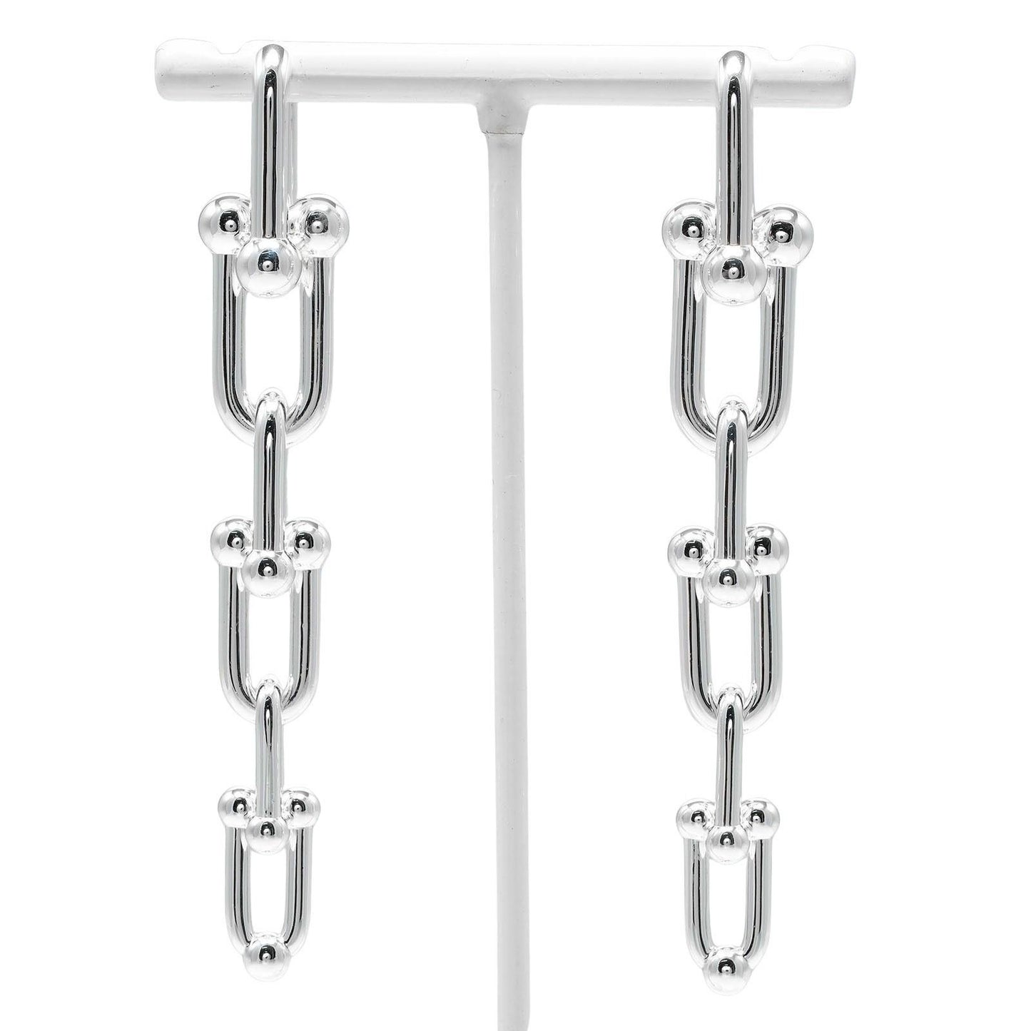 Tiffany & Co Graduated Link 925 Sterling Silver Earrings