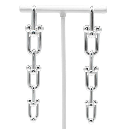 Tiffany & Co Graduated Link 925 Sterling Silver Earrings