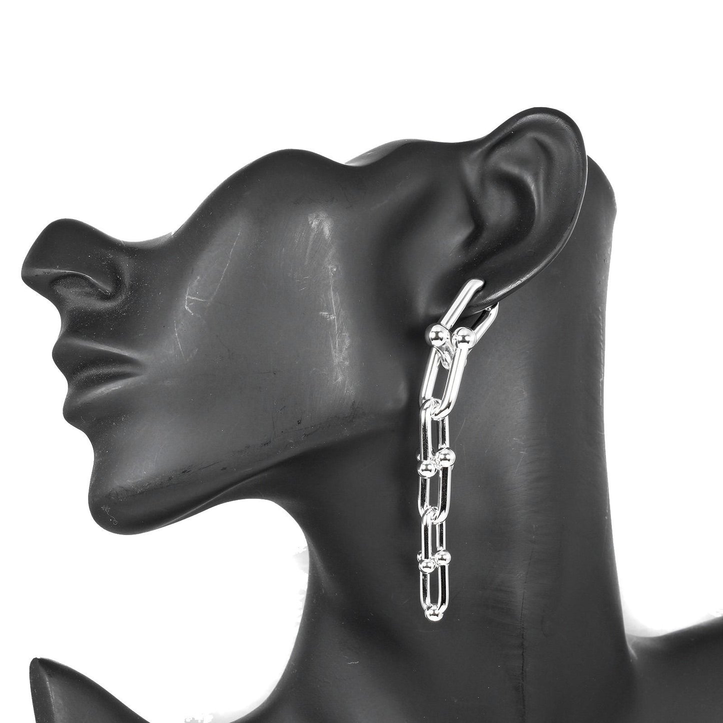 Tiffany & Co Graduated Link 925 Sterling Silver Earrings — view 2