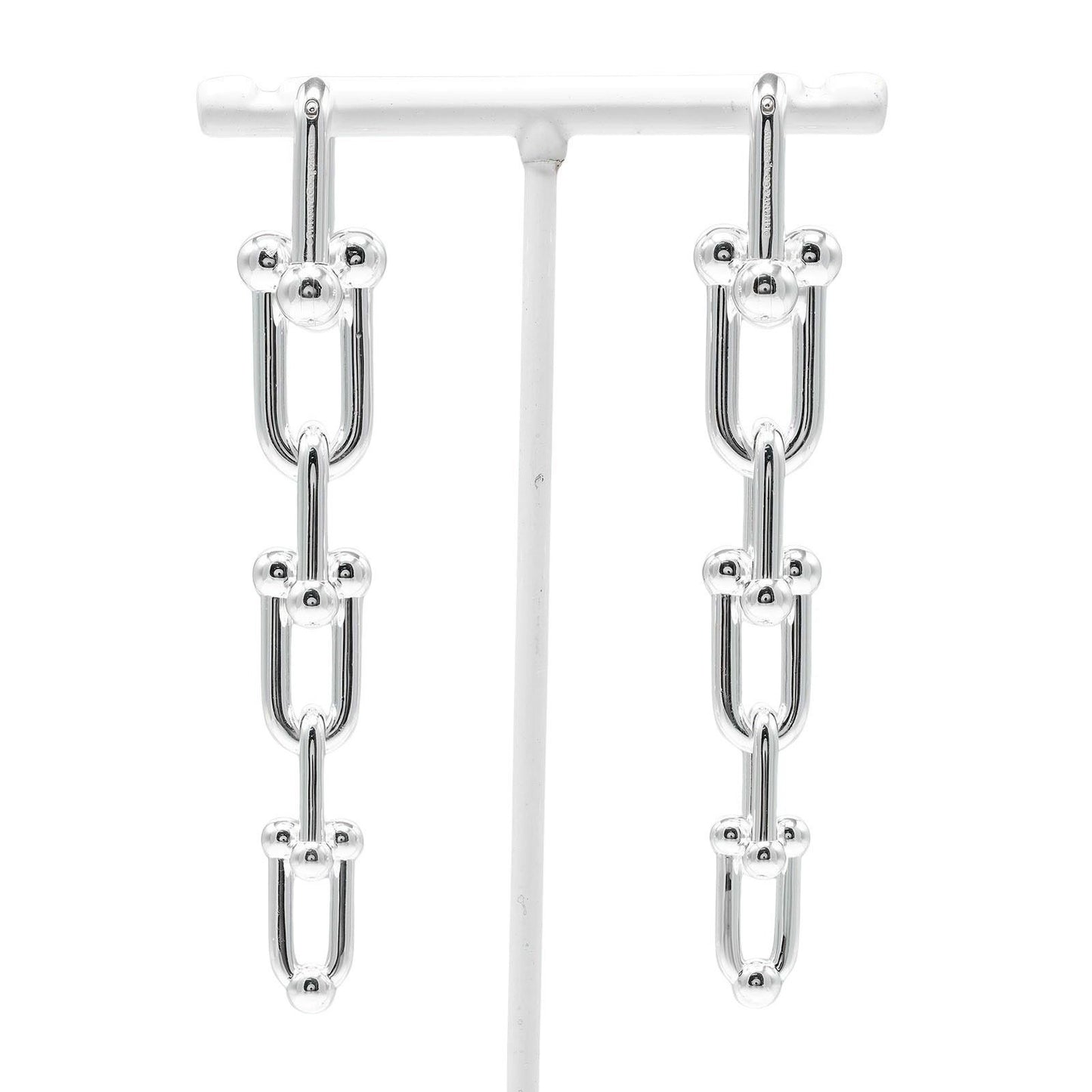 Tiffany & Co Graduated Link 925 Sterling Silver Earrings — view 3