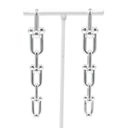 Tiffany & Co Graduated Link 925 Sterling Silver Earrings — view 3