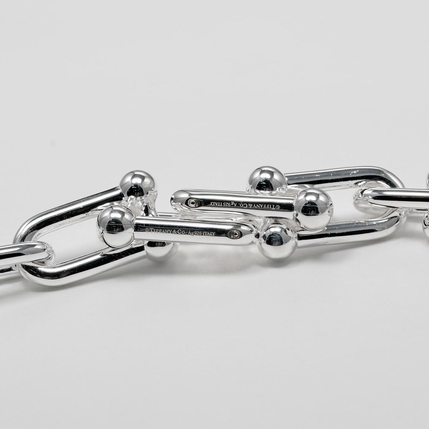 Tiffany & Co Graduated Link 925 Sterling Silver Earrings — view 4