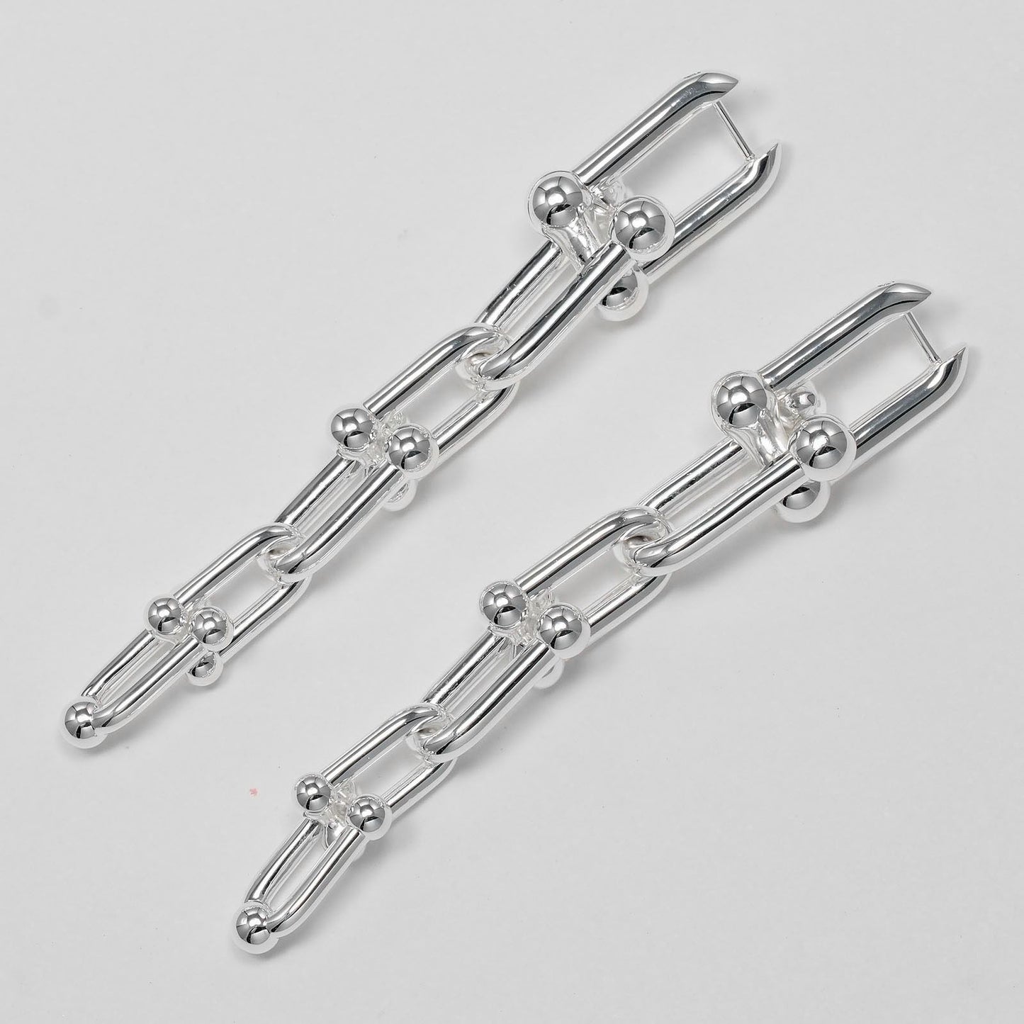 Tiffany & Co Graduated Link 925 Sterling Silver Earrings — view 6