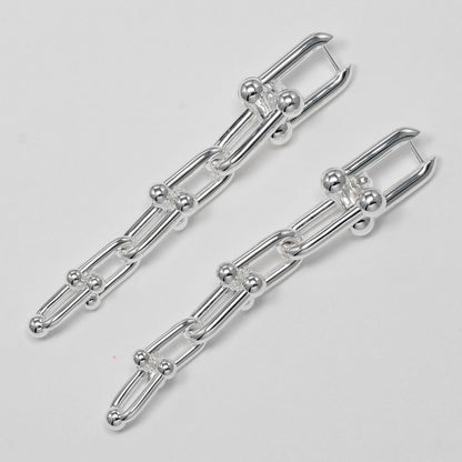 Tiffany & Co Graduated Link 925 Sterling Silver Earrings — view 6