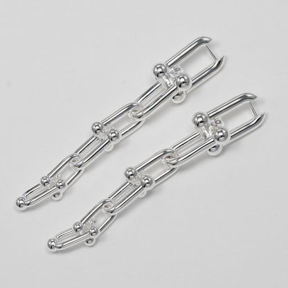 Tiffany & Co Graduated Link 925 Sterling Silver Earrings — view 8
