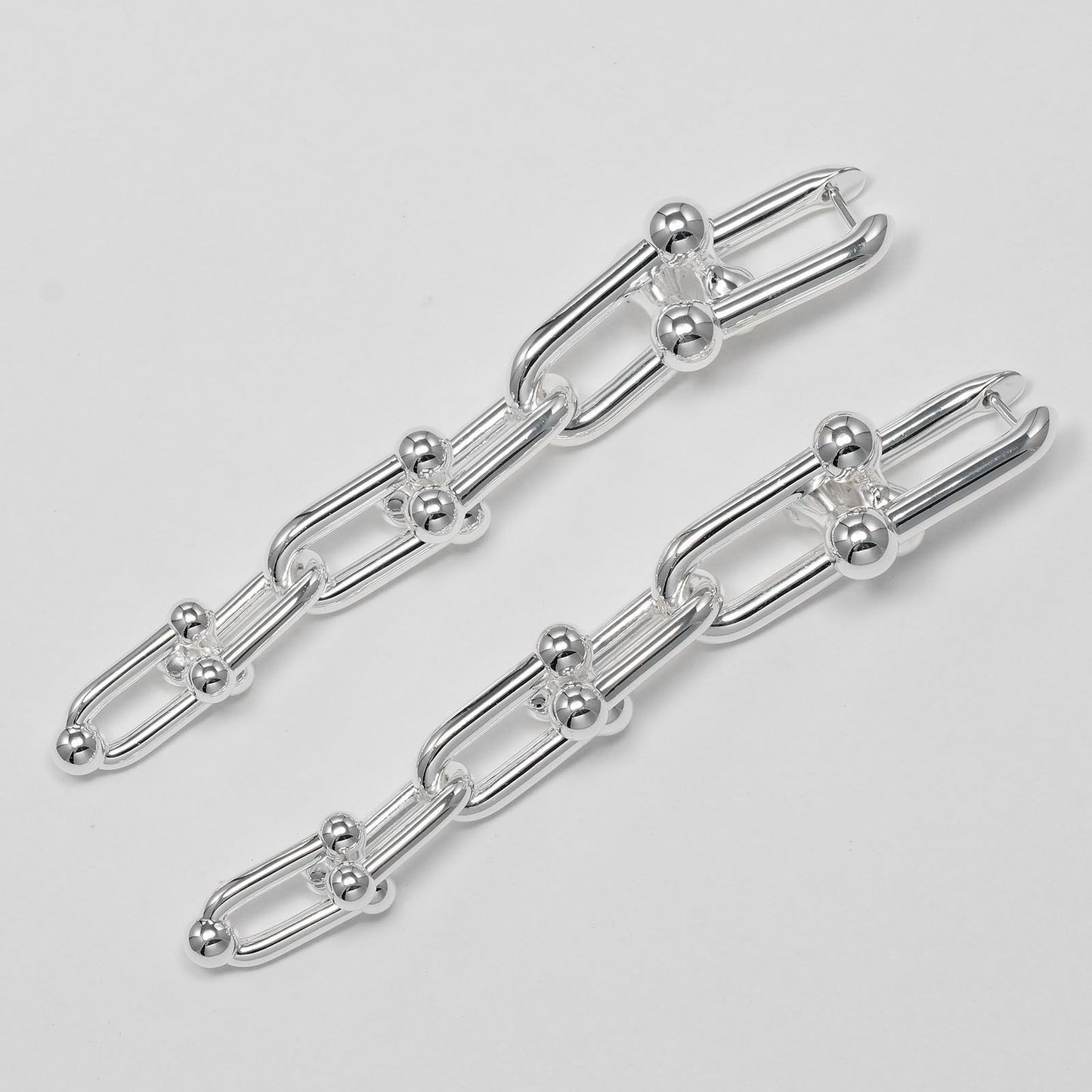 Tiffany & Co Graduated Link 925 Sterling Silver Earrings — view 7