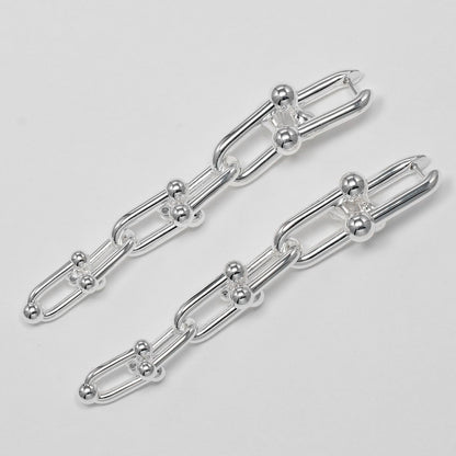 Tiffany & Co Graduated Link 925 Sterling Silver Earrings — view 7