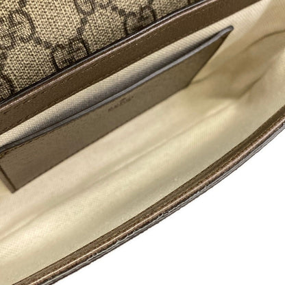 Gucci Shoulder Bag Ophidia Beige Dark Brown Multi Leather — view 7