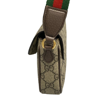 Gucci Shoulder Bag Ophidia Beige Dark Brown Multi Leather — view 4