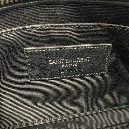 Saint Laurent Paris Shoulder Bag Black Fringe Studs Leather — view 8