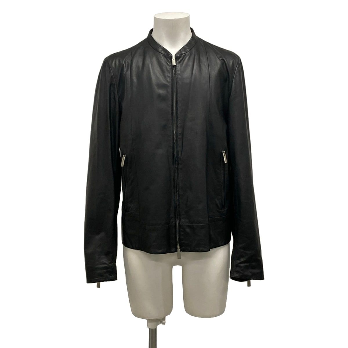 Fendi Rider's Jacket 48 M Black Long Sleeve Lambskin