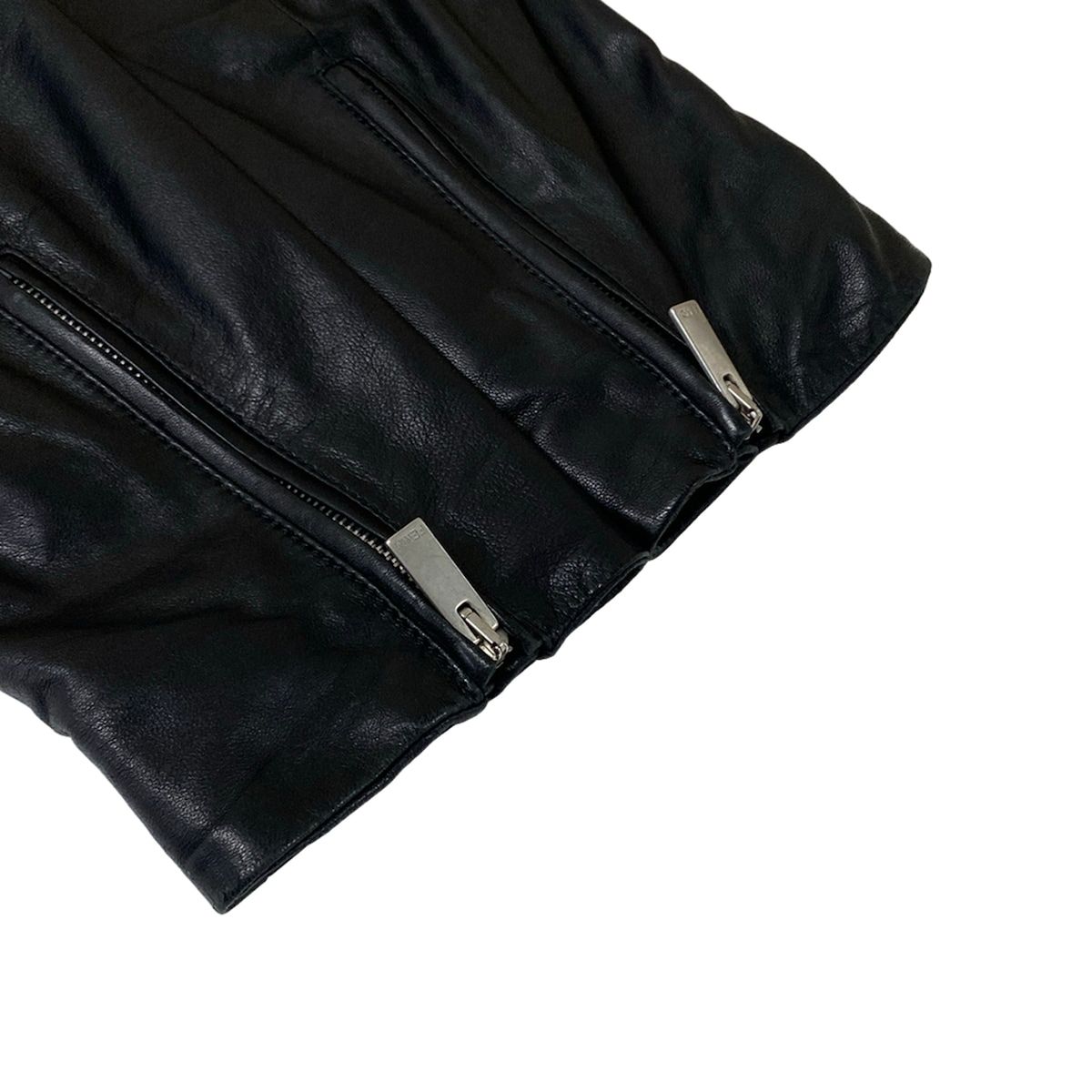Fendi Rider's Jacket 48 M Black Long Sleeve Lambskin — view 6