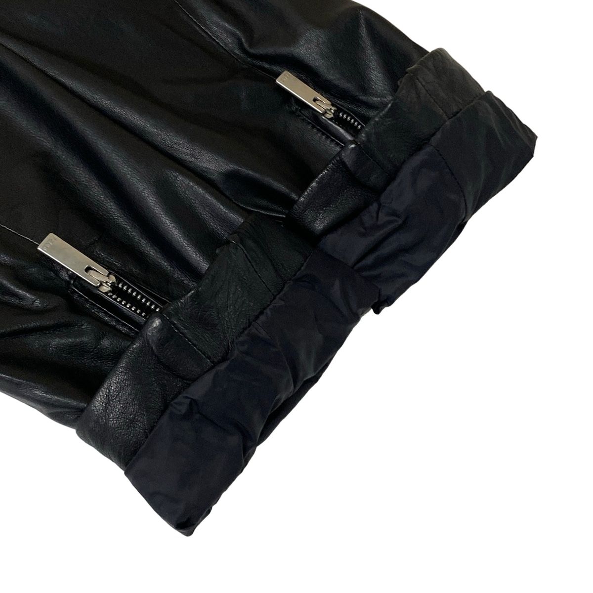 Fendi Rider's Jacket 48 M Black Long Sleeve Lambskin — view 7