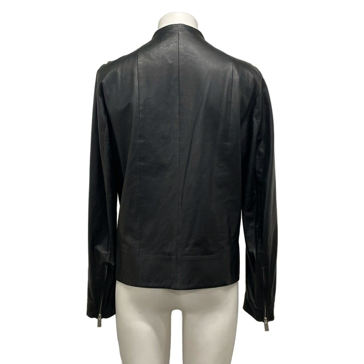 Fendi Rider's Jacket 48 M Black Long Sleeve Lambskin — view 2