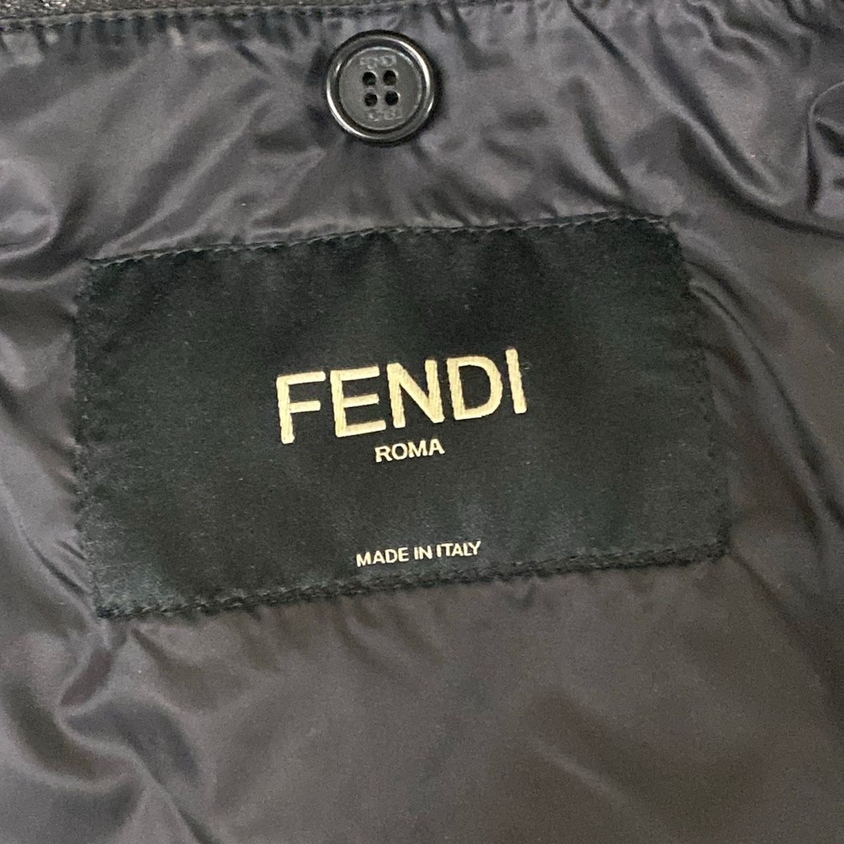 Fendi Rider's Jacket 48 M Black Long Sleeve Lambskin — view 3