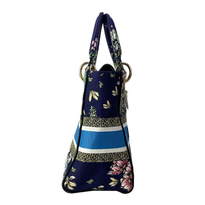 Dior Handbag Light Midi Dark Navy Blue Multi — view 2