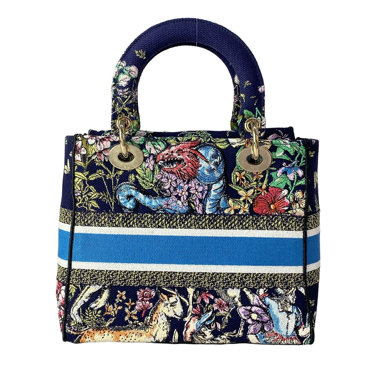 Dior Handbag Light Midi Dark Navy Blue Multi — view 3