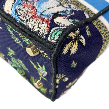 Dior Handbag Light Midi Dark Navy Blue Multi — view 9