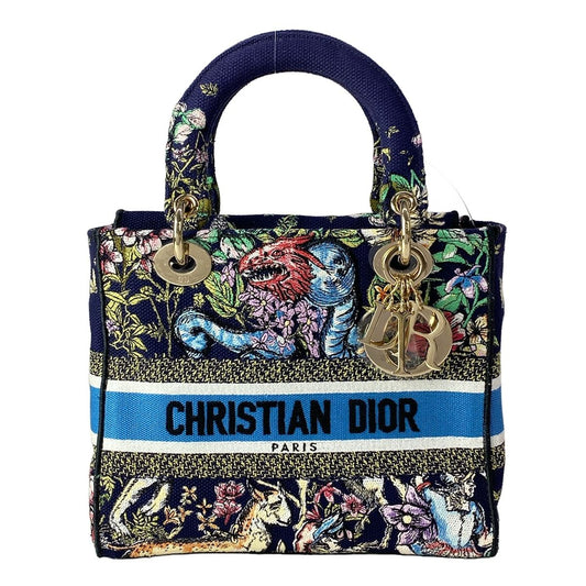 Dior Handbag Light Midi Dark Navy Blue Multi