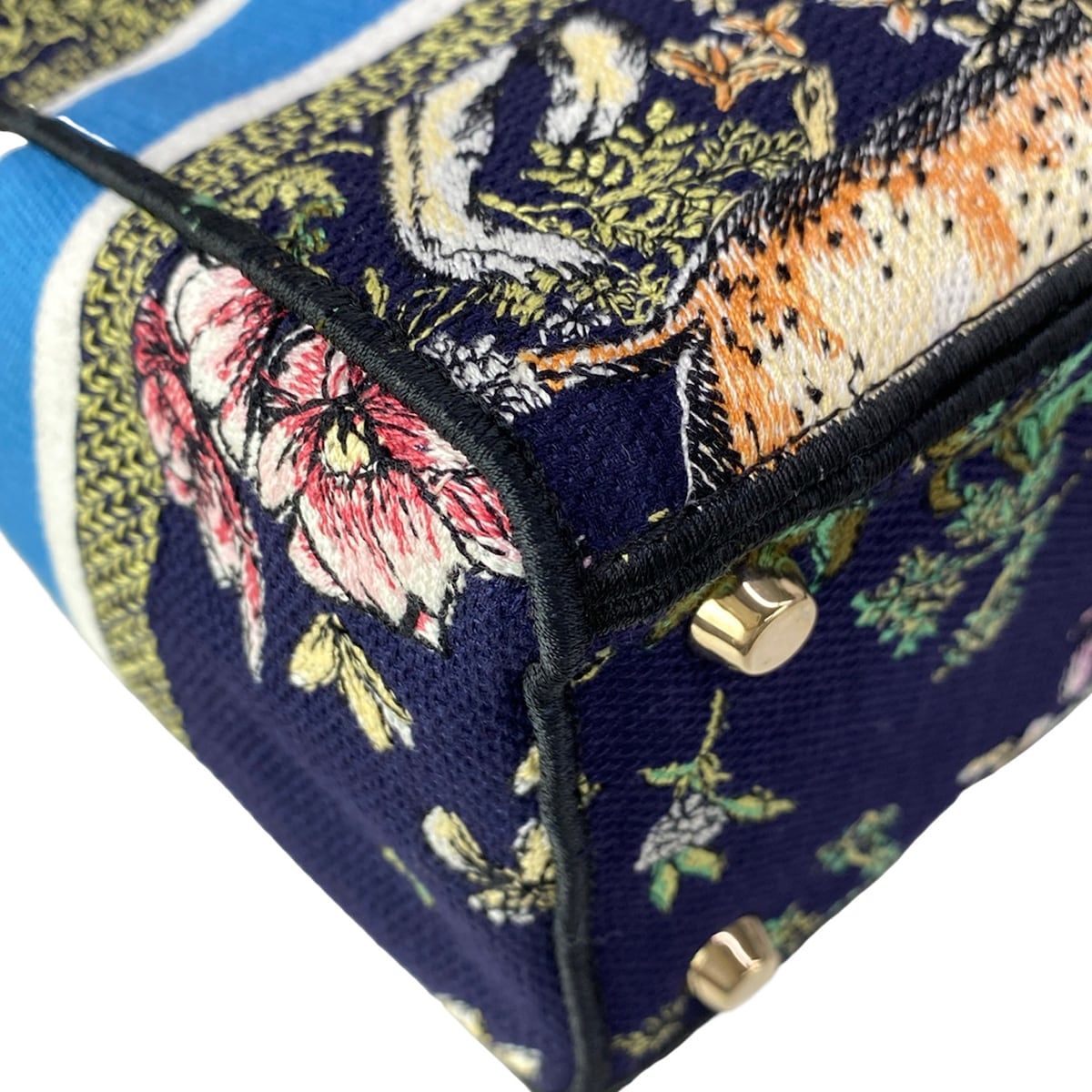 Dior Handbag Light Midi Dark Navy Blue Multi — view 6