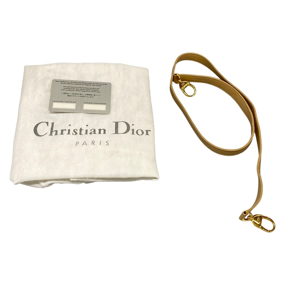 Dior Handbag Lady Large Bag Beige Gold Lambskin — view 8