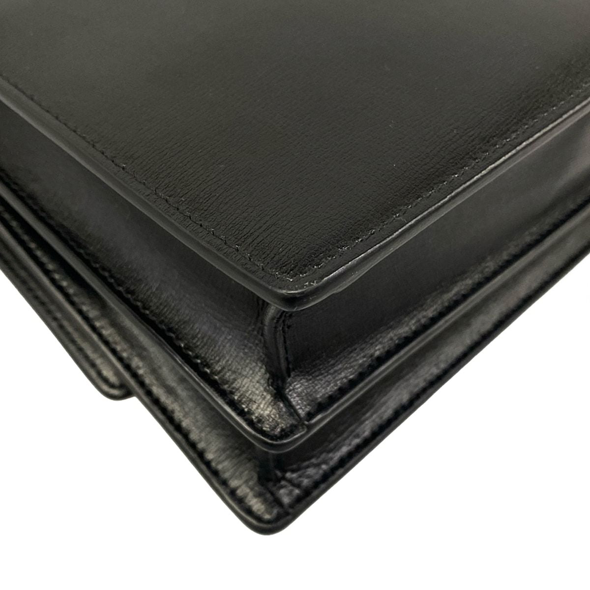 Saint Laurent Paris Shoulder Bag Sunset Black Chain Leather — view 6
