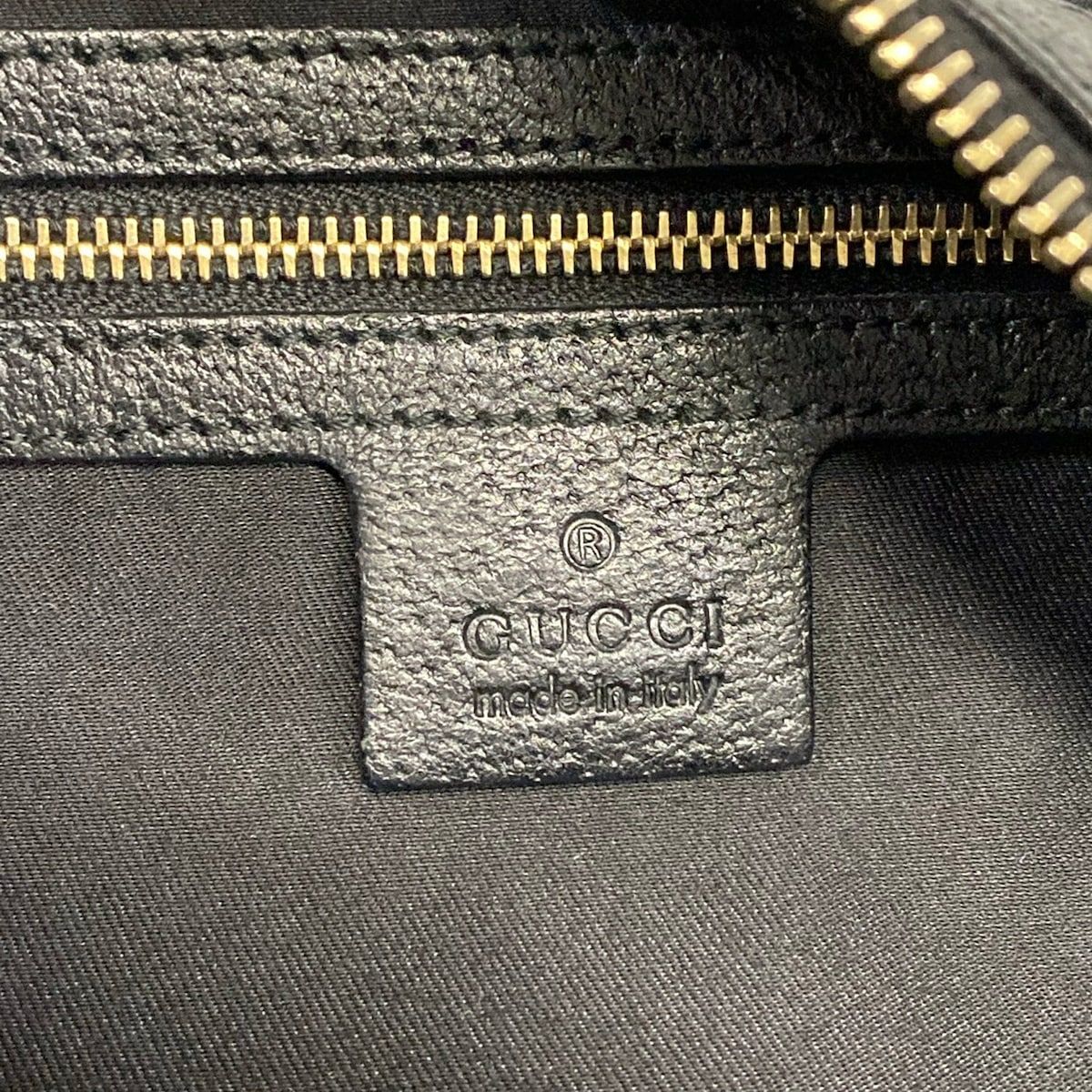 Gucci Shoulder Bag Bamboo Sherry GG Pattern Black Green Red Leather — view 8