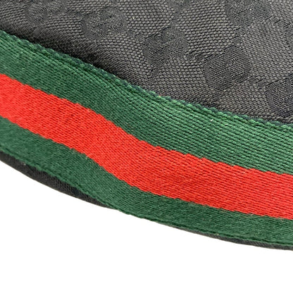Gucci Shoulder Bag Bamboo Sherry GG Pattern Black Green Red Leather — view 6