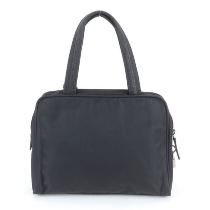 Prada Tessuto Nylon Triangle Logo Handbag Black — view 3