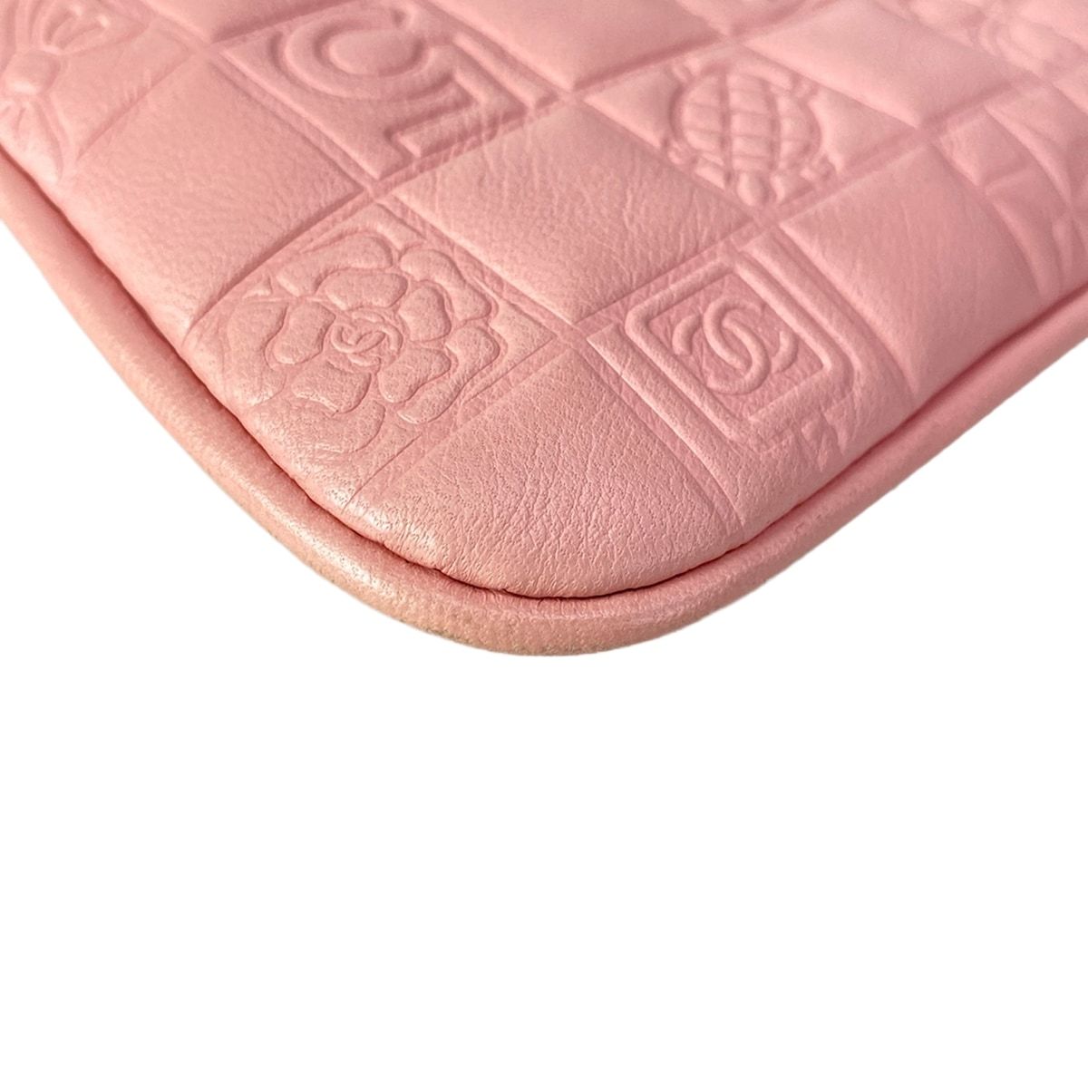 Chanel Shoulder Bag Icon Pink Chain Matt Togo Lambskin — view 6
