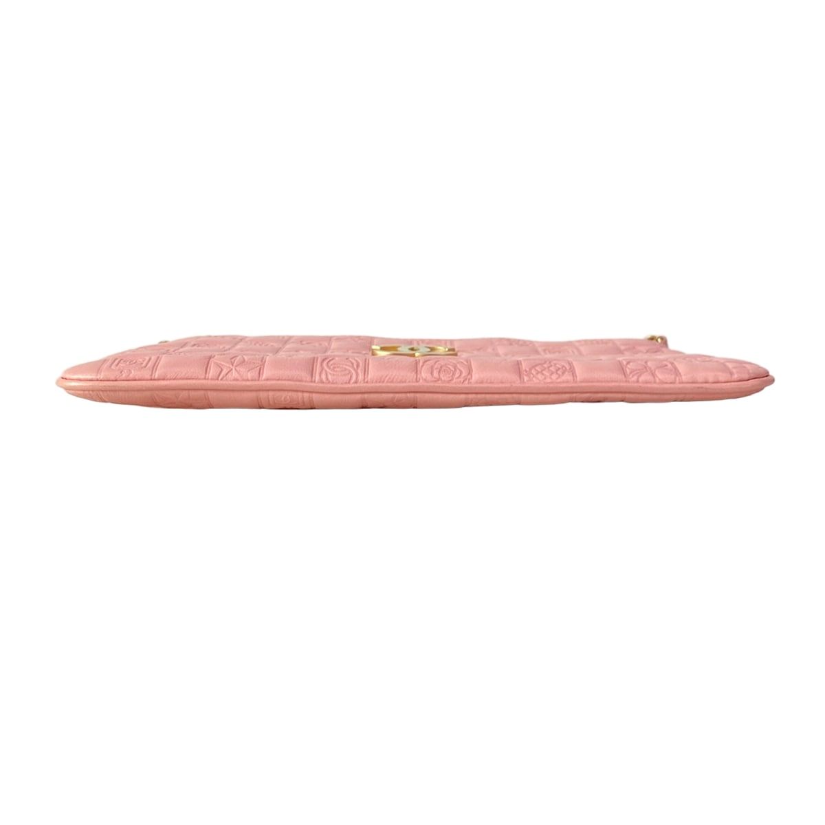 Chanel Shoulder Bag Icon Pink Chain Matt Togo Lambskin — view 5