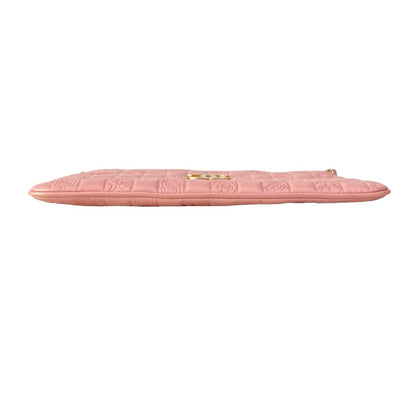 Chanel Shoulder Bag Icon Pink Chain Matt Togo Lambskin — view 5