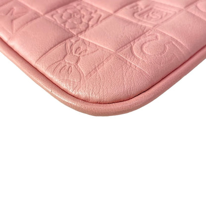 Chanel Shoulder Bag Icon Pink Chain Matt Togo Lambskin — view 8