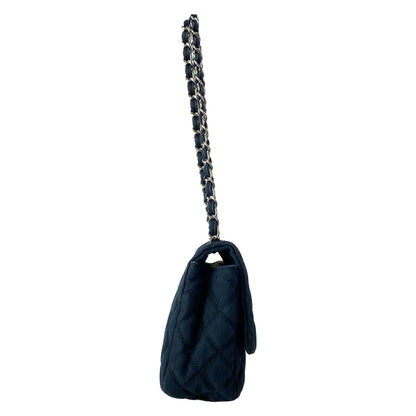 Chanel Shoulder Bag Quilted Cruise Line Dark Navy Chain Silver — view 2