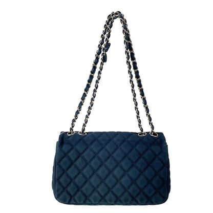 Chanel Shoulder Bag Quilted Cruise Line Dark Navy Chain Silver — view 3