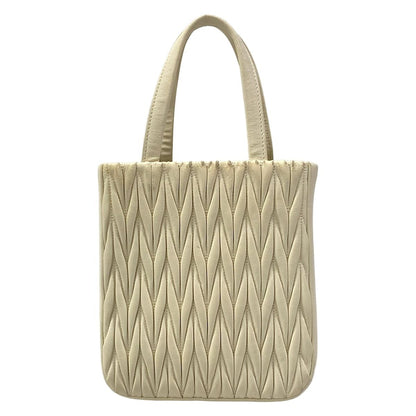 Miu Miu Tote Miu Crystal Matelasse White Leather — view 3