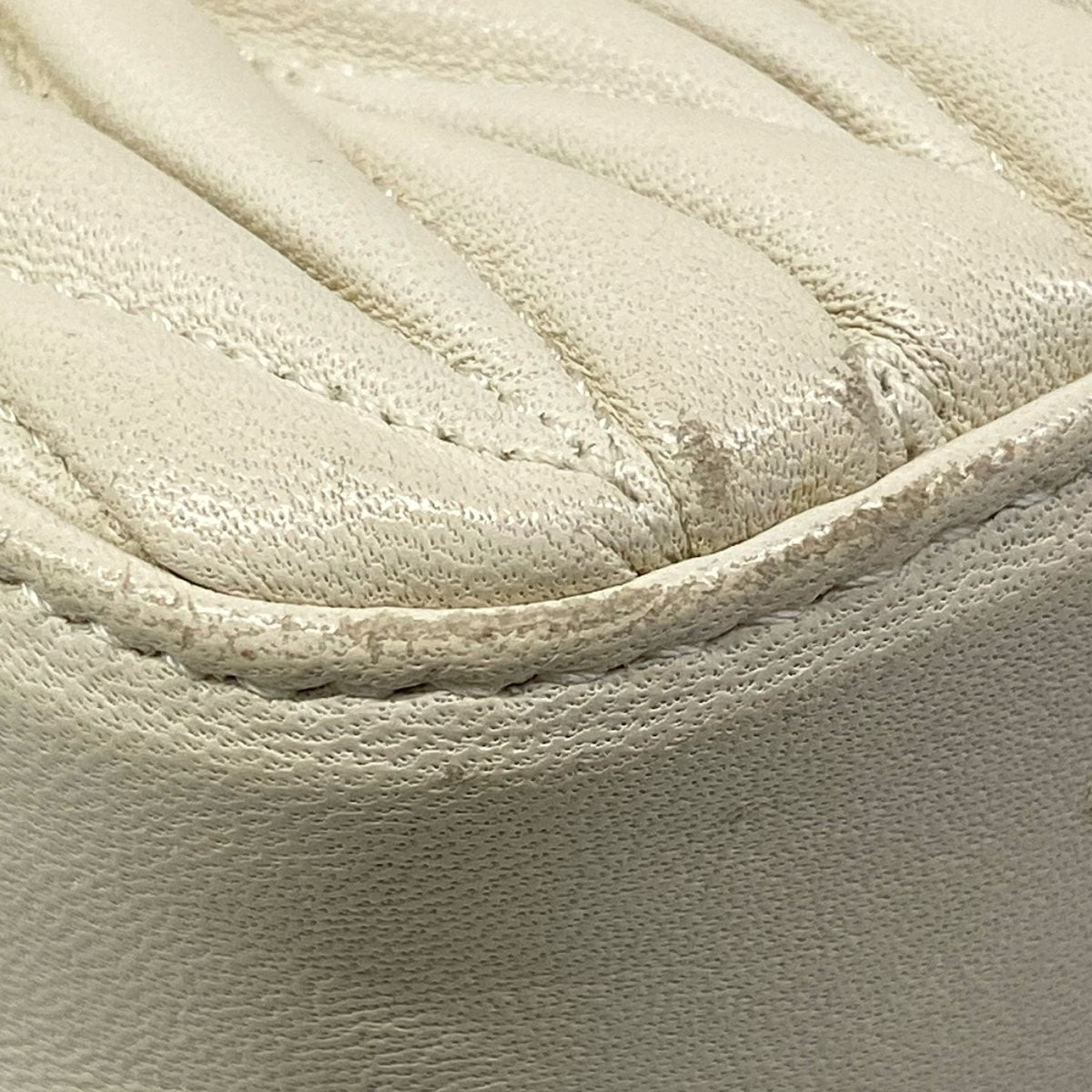 Miu Miu Tote Miu Crystal Matelasse White Leather — view 6