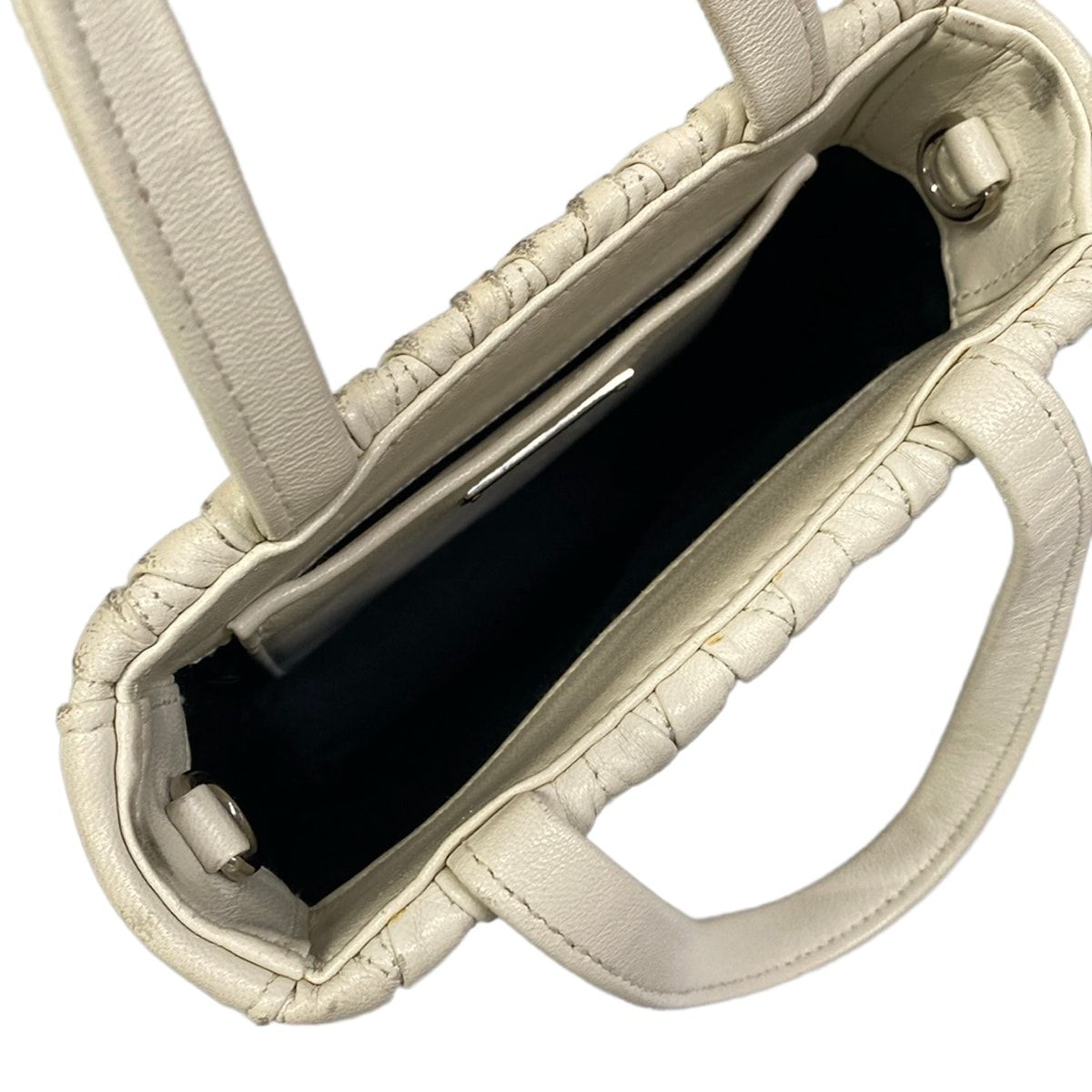 Miu Miu Tote Miu Crystal Matelasse White Leather — view 7
