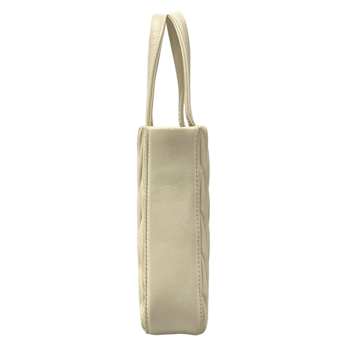 Miu Miu Tote Miu Crystal Matelasse White Leather — view 2